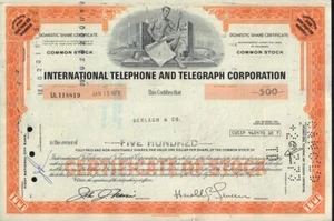 ITT International Telephone & Telegraph Corporation  orange color dd 1970s - Picture 1 of 1