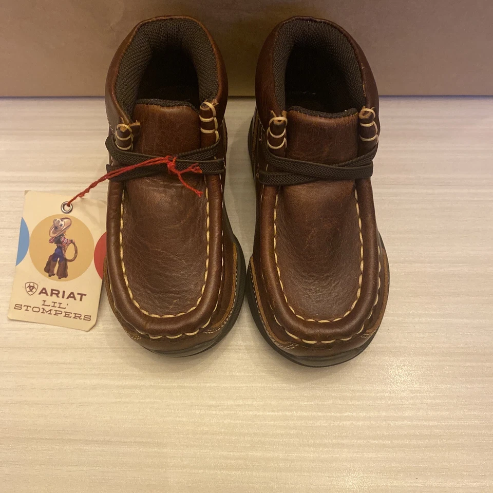 Ariat Toddler Lil' Stomper Brown Garrison Spitfire Shoes A443000202-04 - Image 1 of 4