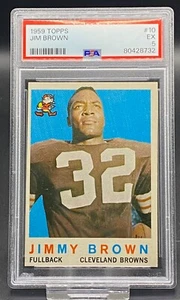 VINTAGE 1959 TOPPS JIM BROWN BROWNS GRADED PSA 5 #10 - Picture 1 of 2