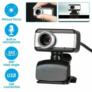 USB Web Cam Camera Webcam with Mic for Computer PC Laptop Desktop Notebook - Picture 1 of 10