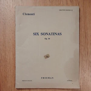 Vintage Sheet Music Clementi 6 Sonatinas Op. 36 Grafton Edition - Picture 1 of 4