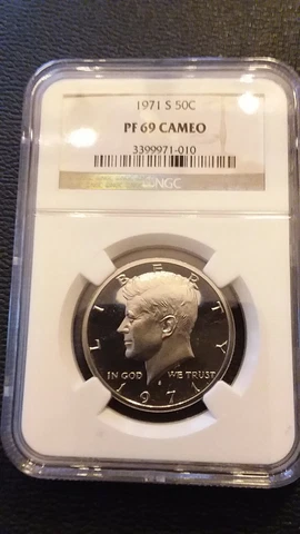 1971-S NGC PF 69 CAMEO JFK HALF **TOP POP - ULTRA CAMEO OBV + STRONG CAMEO REV** Cover