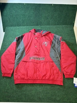 Starter Tampa Bay Buccaneers NFL Home Team Half-Zip Hoodie Jacket Men’s 2XL - Image 1 of 4