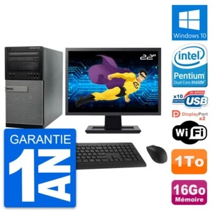 PC tour DELL 7010 Bildschirm 22 " Intel G2020 RAM 16Go Festplatte 1To Windows 10 - Bild 1 von 9