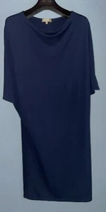 Michael Kors Collection-Navy Viscose Knit Shift Dress-Size 8-Italy - Picture 1 of 5