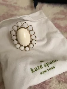 Kate Spade White Cocktail Ring - NWT - Picture 1 of 3