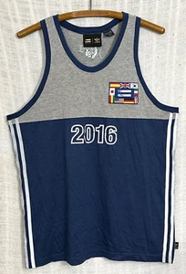 Adidas x Pharrell Williams Men's Large Human Race Hu 2016 Blue & Gray Tank Top - Picture 1 of 3