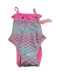 Girls Sparkly Rainbow Bathing Suit Swim Set | Size 6X | UPF 50+ Ratings NEW TAG - Picture 1 of 6