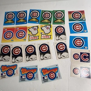 LOTE de 23 pegatinas de logotipo y sombrero de equipo Fleer & Grand Slam 82 83 89 90 91 - Imagen 1 de 2