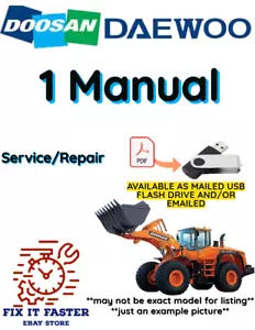 DOOSAN-DAEWOO DL200-3 WHEEL LOADER SERVICE REPAIR SHOP MANUAL PDF USB - Picture 1 of 2