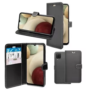 For Samsung Galaxy A12 Phone Case Wallet Flip PU Leather Kickstand Card Cover - Picture 1 of 17