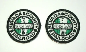 2 Nevada County Narrow Gauge California Railroad Uniform Patch New NOS 1970s - Bild 1 von 3