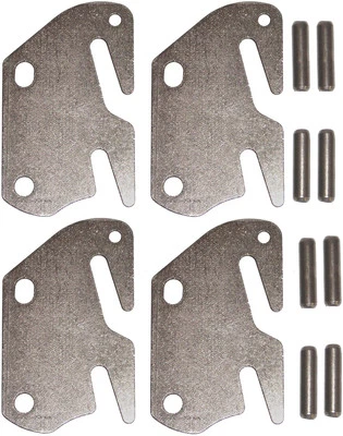 Kit de placas planas de doble gancho para riel de cama con 8 pasadores de instalación 1-1/4" x 19/64" Foto 1 de 4