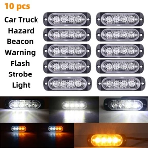 4LED 10PCS Car Truck Hazard Beacon Warning Flash Strobe Light Bar Hazard Beacon - Bild 1 von 15