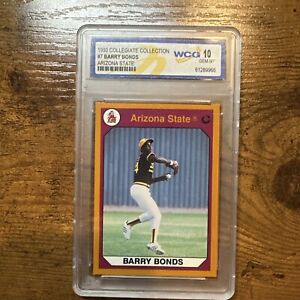 1990 Arizona State Barry Bonds #7 Collegiate Collection Gem MT 10