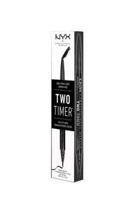 NYX PROFESSIONAL MAKEUP Two-Timer Dual Ended Eyeliner Pencil Jet Black - Picture 1 of 2