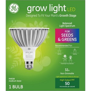 GE Lighting 93101232 32W White PAR38 Horticultural Grow LED Light Bulb