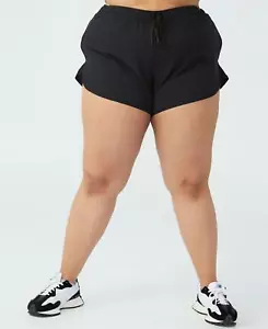MSRP $30 Trendy Plus Size Lifestyle Move Jogger Shorts Black Size 14 - Picture 1 of 1