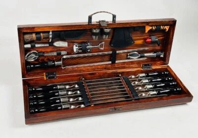 Skewers set grill set tools barbecue set BBQ shashlik set mangal set (7801) - Image 1 of 4