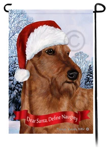 Dear Santa, Define Naughty Garden Flagge - Irish Terrier 073 - Bild 1 von 1