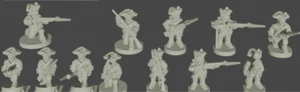 96x 6mm/1:300th Saxon Skirmishers (Turner Miniatures) - Foto 1 di 1