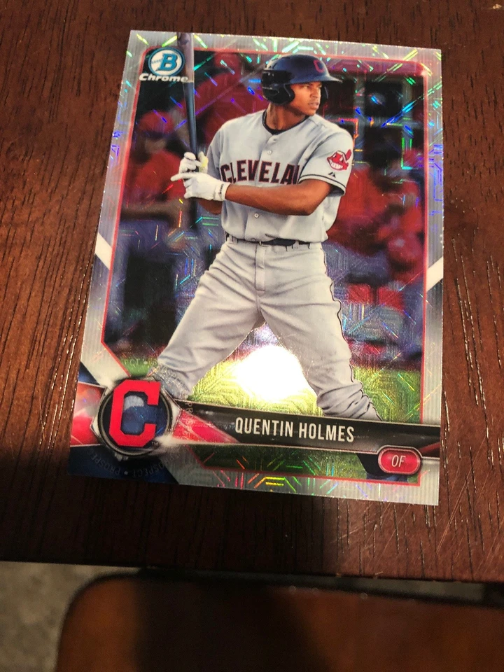 2018 BOWMAN MEGA Box Mojo Chrome Quentin Holmes Cleveland Indians - Image 1 of 1