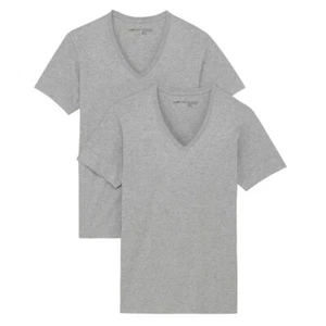 Muji Men's short sleeve shirt pack of 2 Organic Cotton seamless body fitting XL - Picture 1 of 7