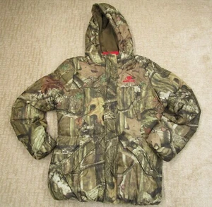Mossy Oak Jacket Women Large Green Break Up Camo Puffy Puffer Hunting Coat - Picture 1 of 9