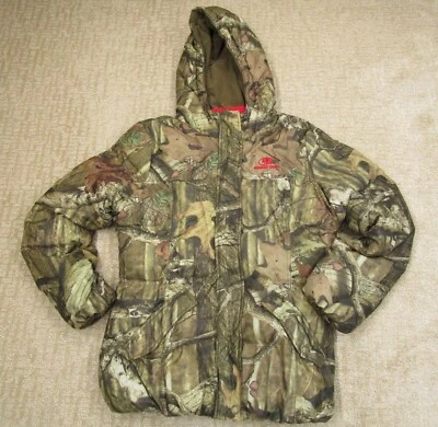 Jaqueta Mossy Oak Feminina Grande Verde Quebra Camuflagem Puffy Puffer Casaco de Caça - Imagem 1 de 4