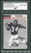 Custom 1975 Walter Payton Jackson State Tigers Draft Pick College Football Card