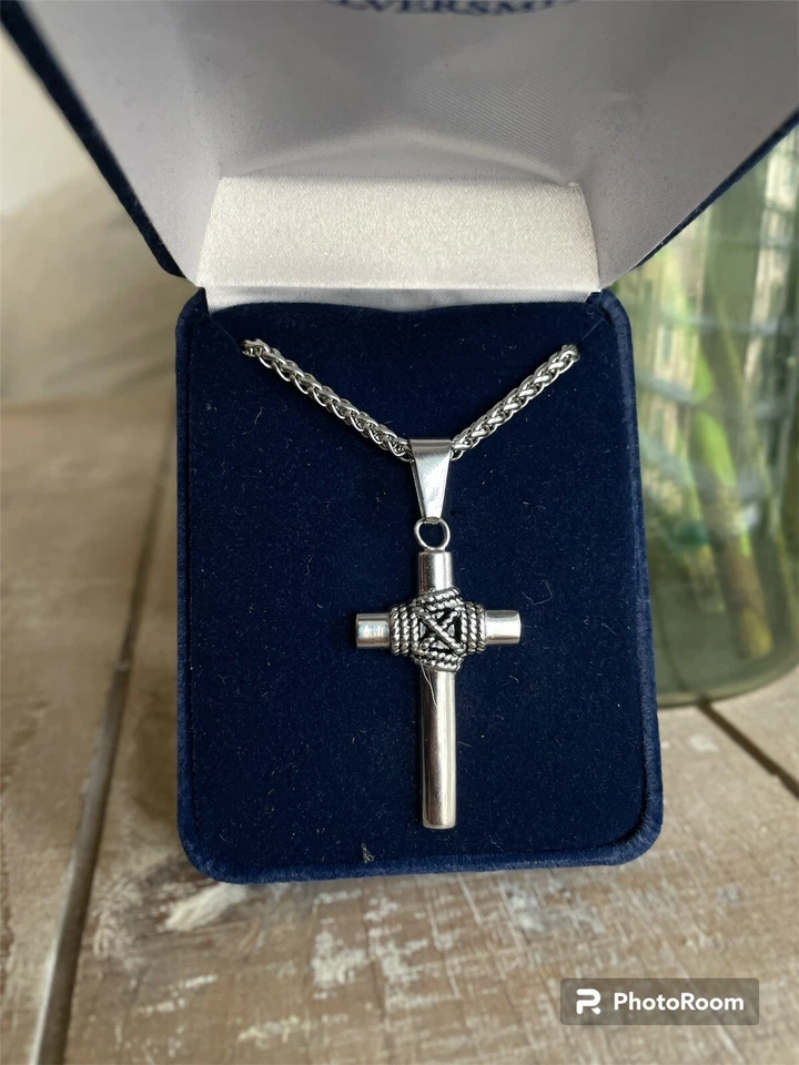Montana Silversmiths Necklace Adult Wrapped Cross 28" Silver NC4332