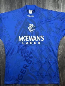 Original Authentic Adidas Glasgow Rangers 1994/1995 Home Shirt Mens Medium - Picture 1 of 17