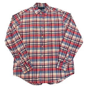 Camisa Tommy Hilfiger a Cuadros Roja Para Hombre S Manga Larga 100% Algodón Abotonada - Imagen 1 de 11