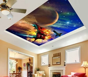 3D Raumschiff Planet 1098 Wandbild Wandbild Wandbild Aufkleber Deko AJ Zoe - Bild 1 von 5