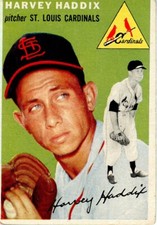 1954 Topps - White Back #9 Harvey Haddix