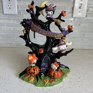 Hello Kitty And Friends Halloween Tree Tea Light Candle Holder Clayworks New - Picture 1 of 13