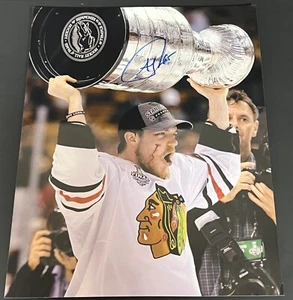 Andrew Shaw 2013 Chicago Blackhawks firmado 11x14 sangriento - Imagen 1 de 1