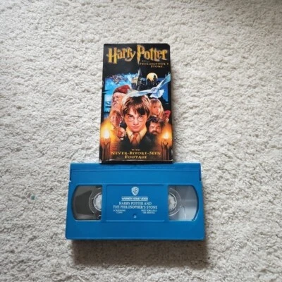 Harry Potter and the Sorcerers Philosophers Stone Rare Screener Promo Blue VHS  - Image 1 of 4