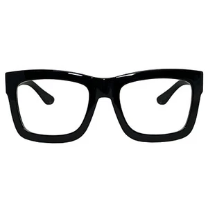 OVERSIZE GLASSES Inspired Frame Square Thick Horn Rimmed Eyeglasses Clear Lens - Picture 1 of 36