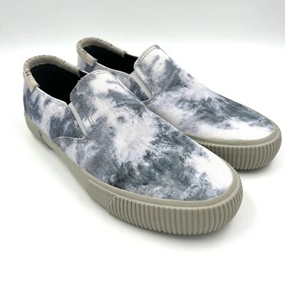 NOVO Tênis All Saints Manny Lona Slip-Ons Tie Dye Cinza 8M (41) - Imagem 1 de 4