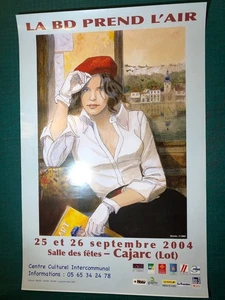 GIBRAT CECILE AFFICHE LA BD PREND L'AIR FESTIVAL DE CARJAC 2004 - Picture 1 of 4