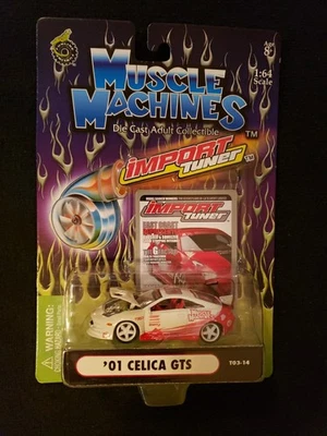MUSCLE MACHINES '01 CELICA GTS  IMPORT TUNER  T03-14 1:64 Scale FREE SHIPPING - Image 1 of 2