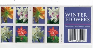2014 Forever Winter Flowers Complete Booklet, Scott #4865b, Mint NH - Picture 1 of 1