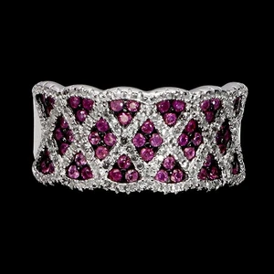 925 Sterling Silver Ring Ruby Myanmar Round Diamond Cut Topaz Gemstone Jewelry 8 - Picture 1 of 13