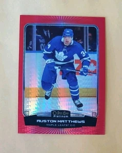 2022-23 OPC Platinum Red Prism 1/60 Auston Matthews #P-AM O-Pee-Chee First Print - Bild 1 von 4