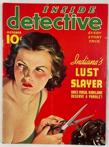 Inside Detective Magazine, October 1936, Vintage True Crime Stories, Pulp - Picture 1 of 5
