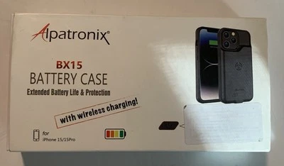Alpatronix Bx15 Battery Case iPhone 15 & 15pro New Open Box - Image 1 of 4