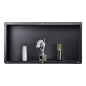 VEVOR Nicchia per Doccia 63,5x33x10,2cm a Parete in Acciaio Inox Nero 1 Strato - Imagen 1 de 12