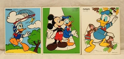 Rompecabezas de madera Pato Donald atrapando una mariposa 9 piezas Foto 1 de 4