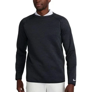 Sz 4XL - Nike Tour Men’s Dri-FIT Crewneck Golf Sweater, Black/Black/White - Picture 1 of 5